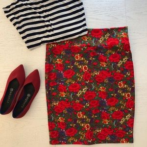 XL Floral Pencil Skirt - Cassie